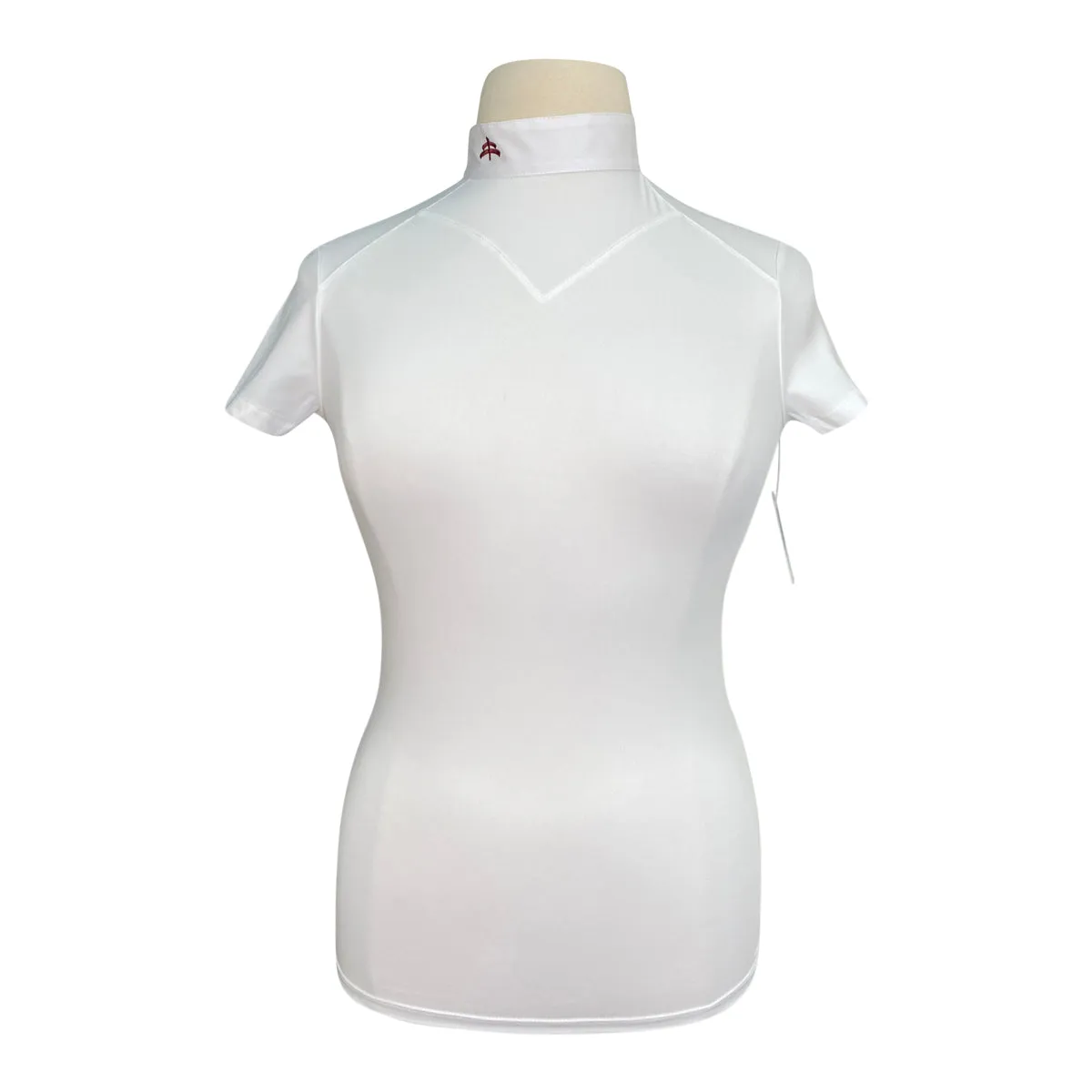 MakeBe 'Jane' Polo Show Shirt in White - Women's Large