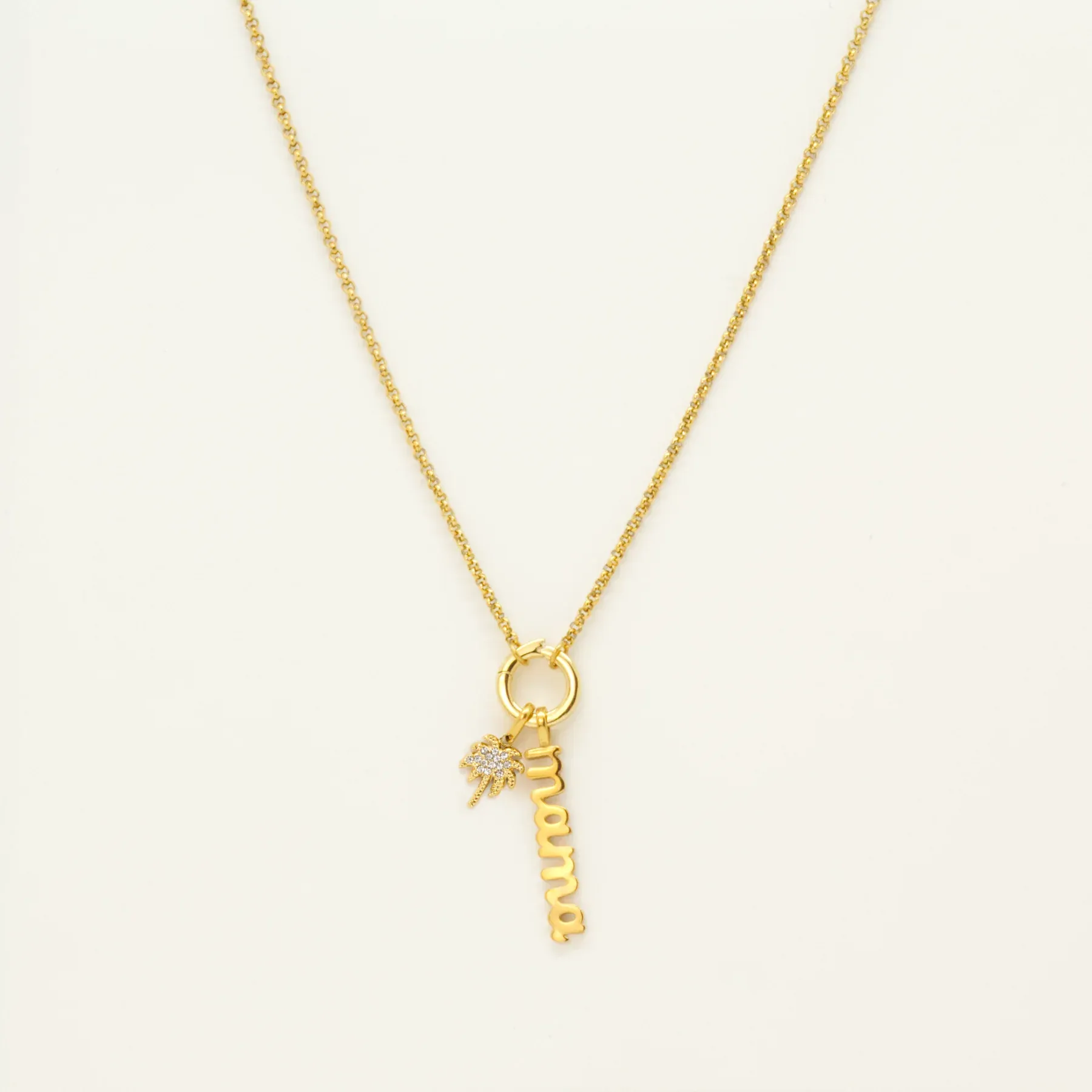 Mama Necklace~ Palm by Salty Cali