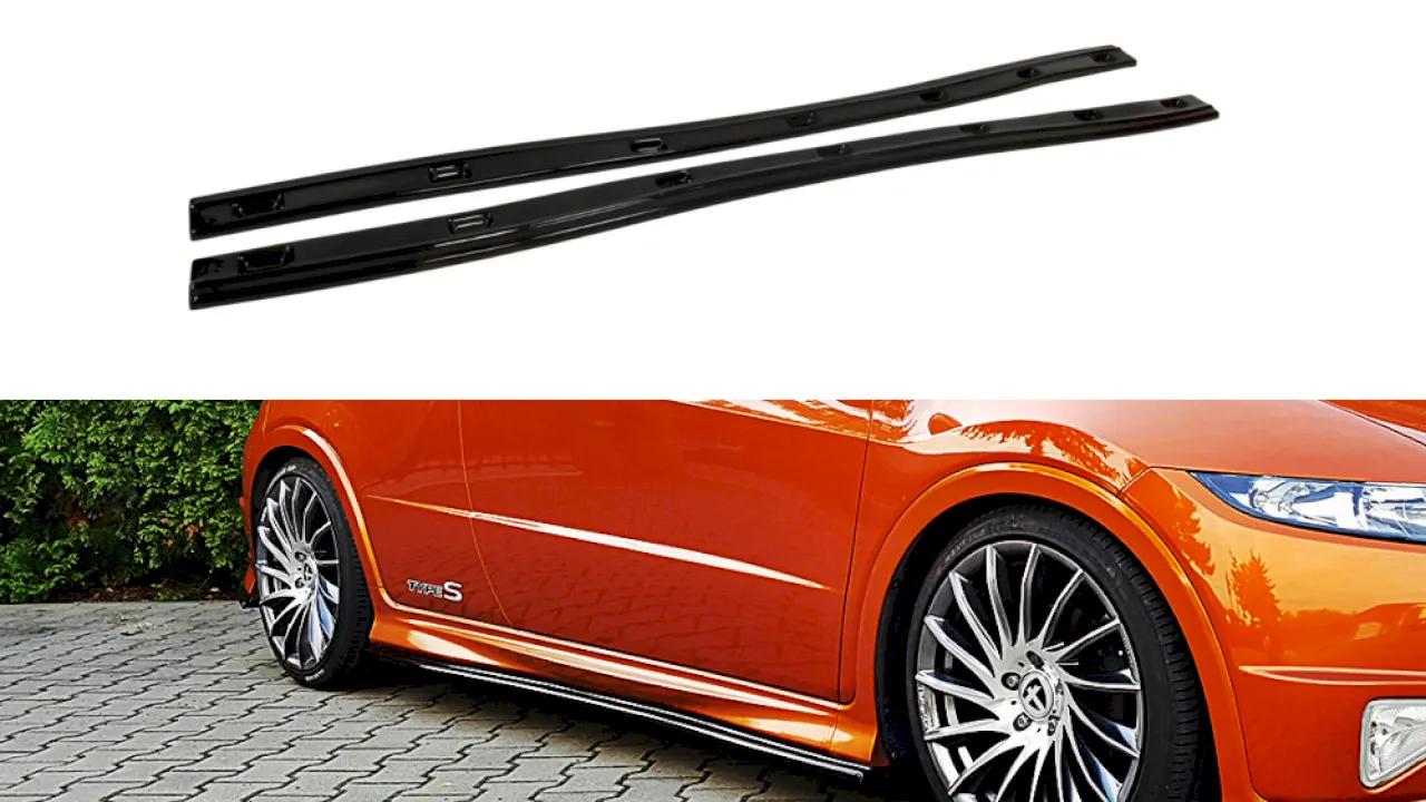 Maxton Design - SIDE SKIRTS DIFFUSERS HONDA CIVIC VIII TYPE S/R