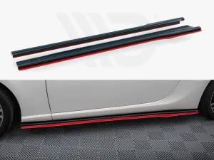 Maxton Design - SIDE SKIRTS SPLITTERS (BLACK & RED) V.2 SUBARU BRZ (2017-UP)/ TOYOTA GT86 FACELIFT (2017-UP)