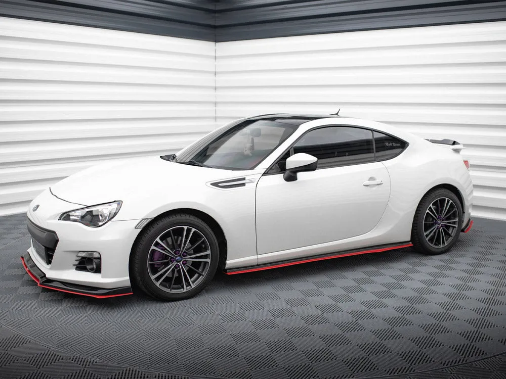 Maxton Design - SIDE SKIRTS SPLITTERS (BLACK & RED) V.2 SUBARU BRZ (2017-UP)/ TOYOTA GT86 FACELIFT (2017-UP)