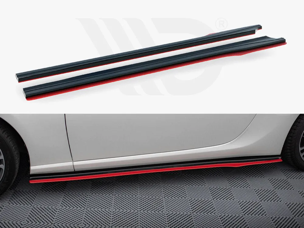 Maxton Design - SIDE SKIRTS SPLITTERS (BLACK & RED) V.2 SUBARU BRZ (2017-UP)/ TOYOTA GT86 FACELIFT (2017-UP)