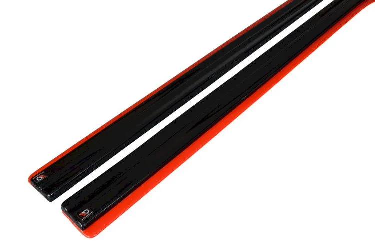Maxton Design - SIDE SKIRTS SPLITTERS (BLACK & RED) V.2 SUBARU BRZ (2017-UP)/ TOYOTA GT86 FACELIFT (2017-UP)