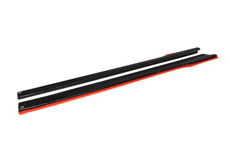 Maxton Design - SIDE SKIRTS SPLITTERS (BLACK & RED) V.2 SUBARU BRZ (2017-UP)/ TOYOTA GT86 FACELIFT (2017-UP)