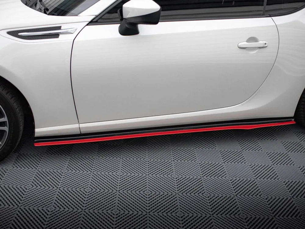 Maxton Design - SIDE SKIRTS SPLITTERS (BLACK & RED) V.2 SUBARU BRZ (2017-UP)/ TOYOTA GT86 FACELIFT (2017-UP)