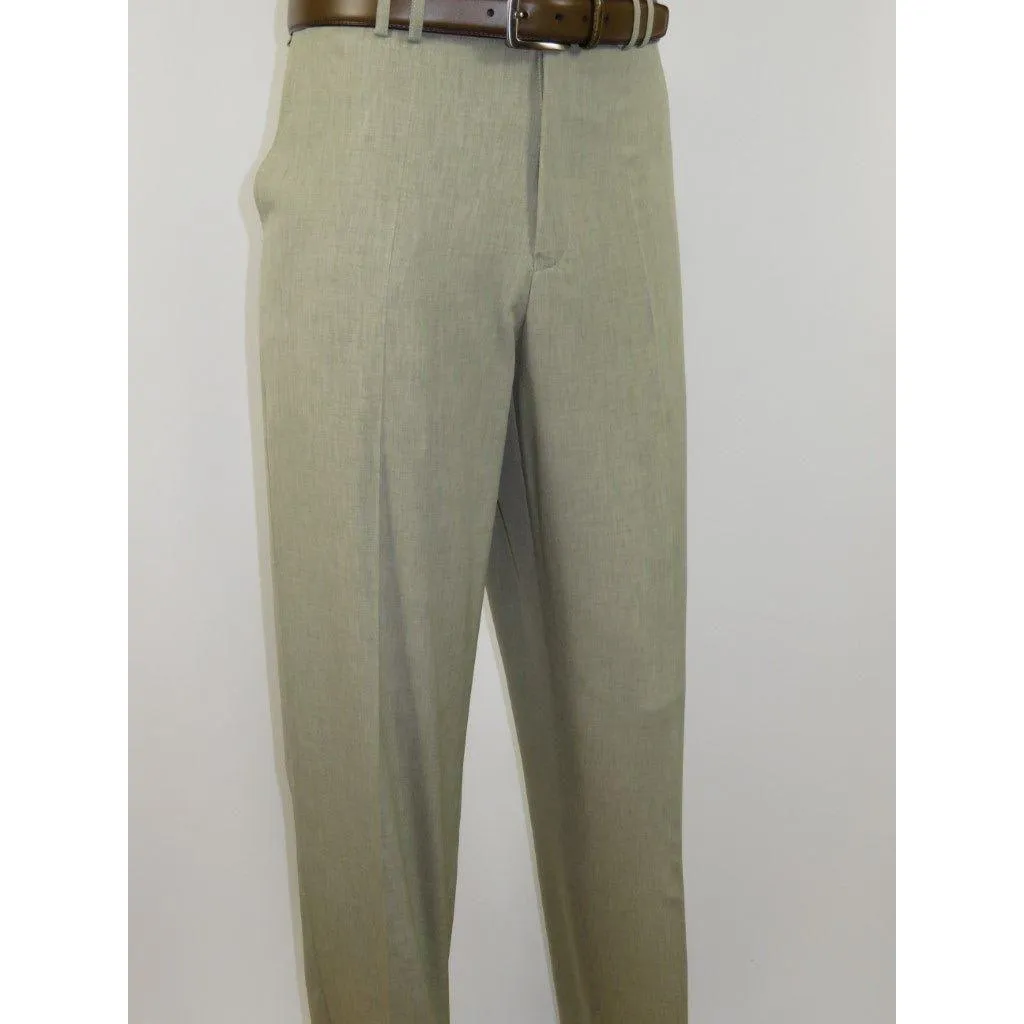 Men 2pc Walking Leisure Suit Short Sleeves DREAMS Plaid Satin 253-04 Sage Green