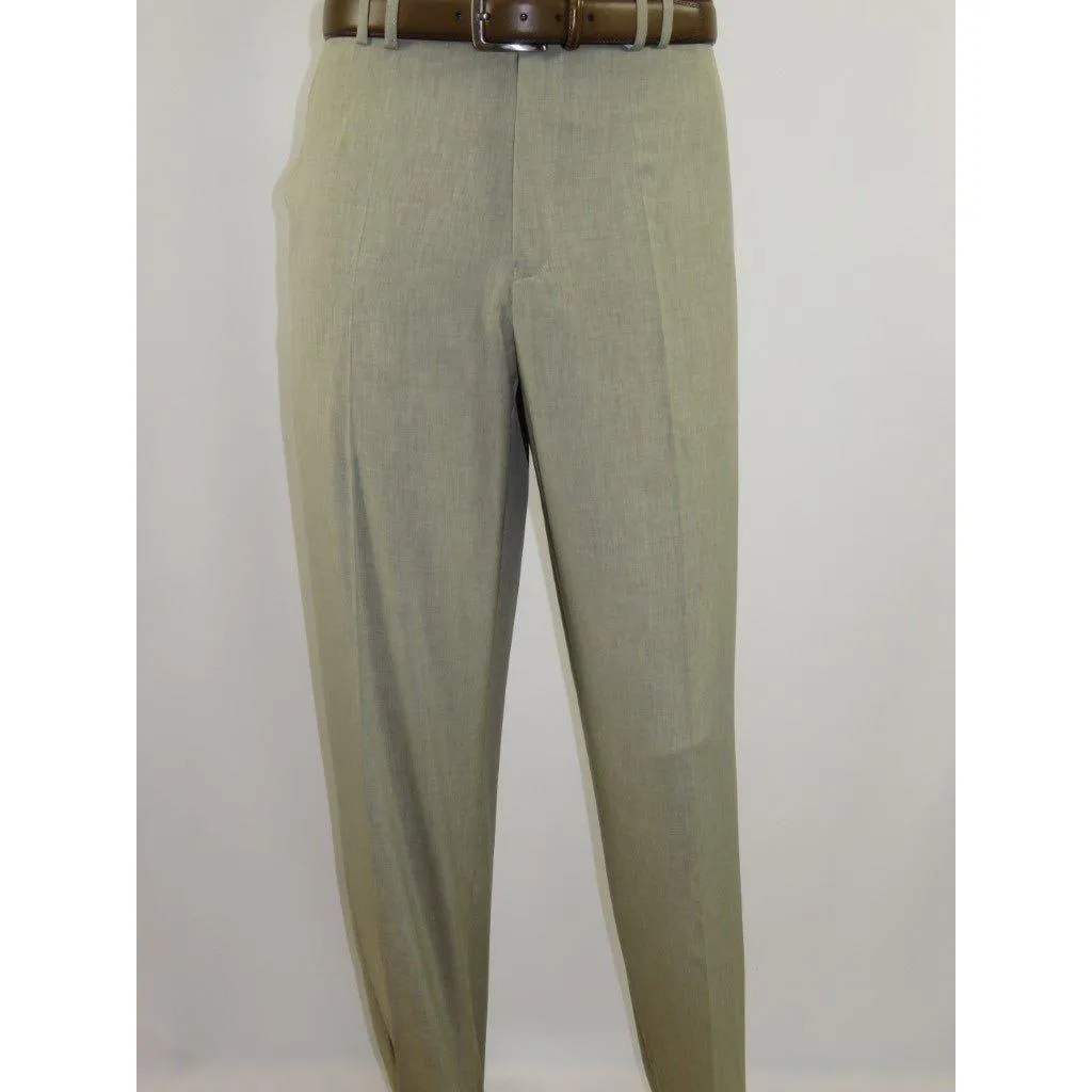 Men 2pc Walking Leisure Suit Short Sleeves DREAMS Plaid Satin 253-04 Sage Green
