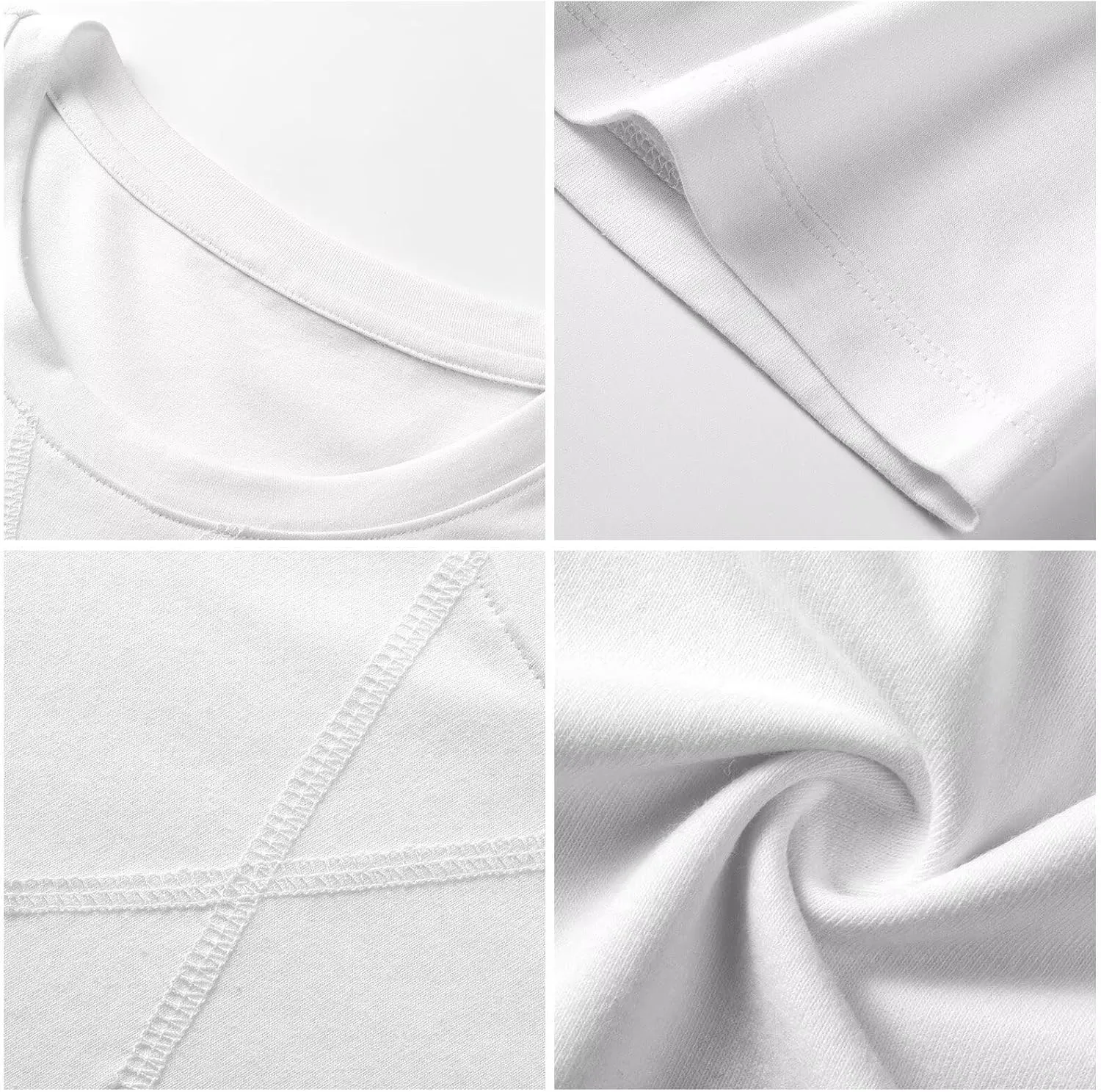 Mens 3 Pack Crewneck T-Shirts Short Sleeve Hipster Hip Hop Longline Classic Tee Tops