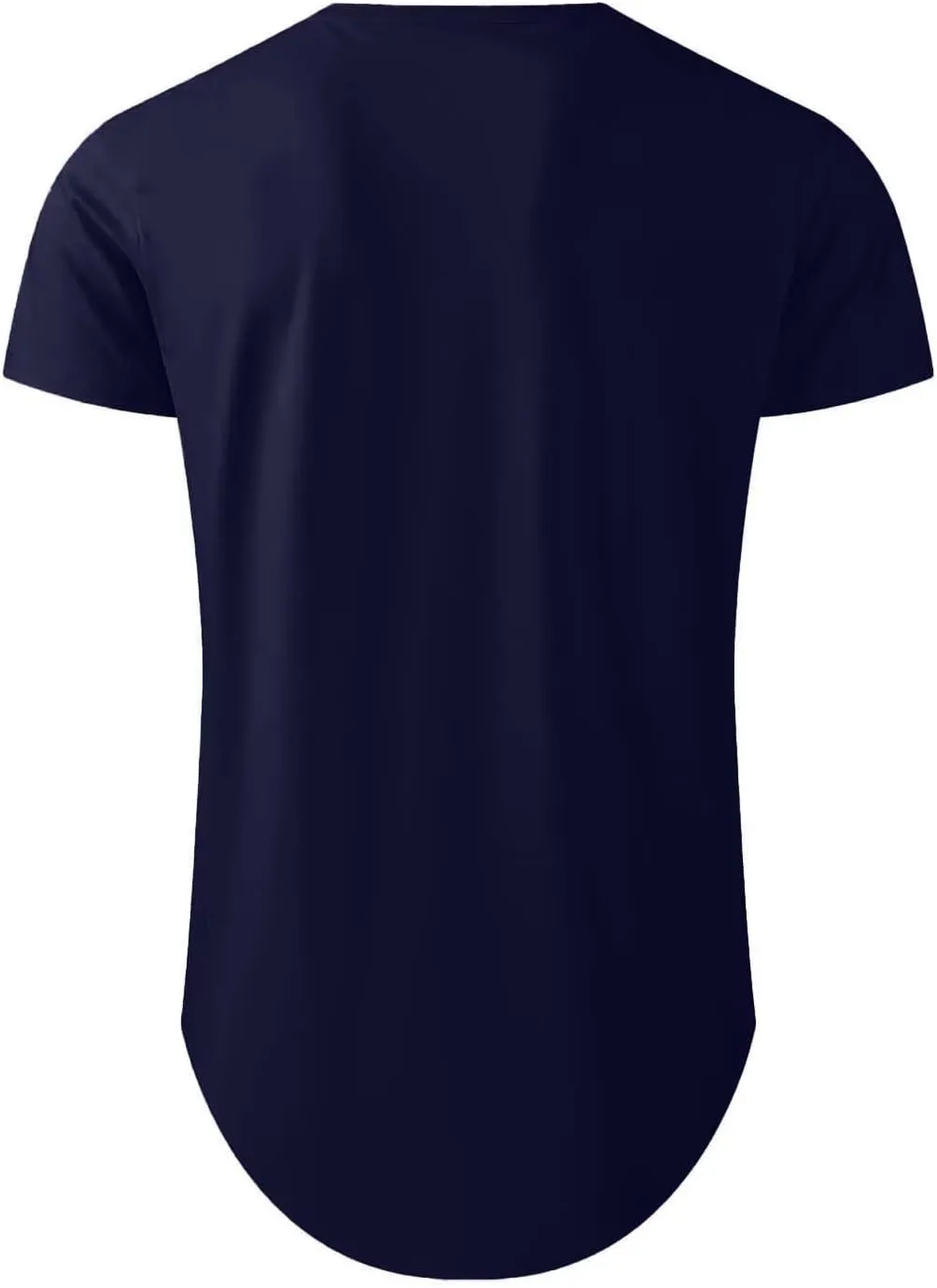 Mens 3 Pack Crewneck T-Shirts Short Sleeve Hipster Hip Hop Longline Classic Tee Tops