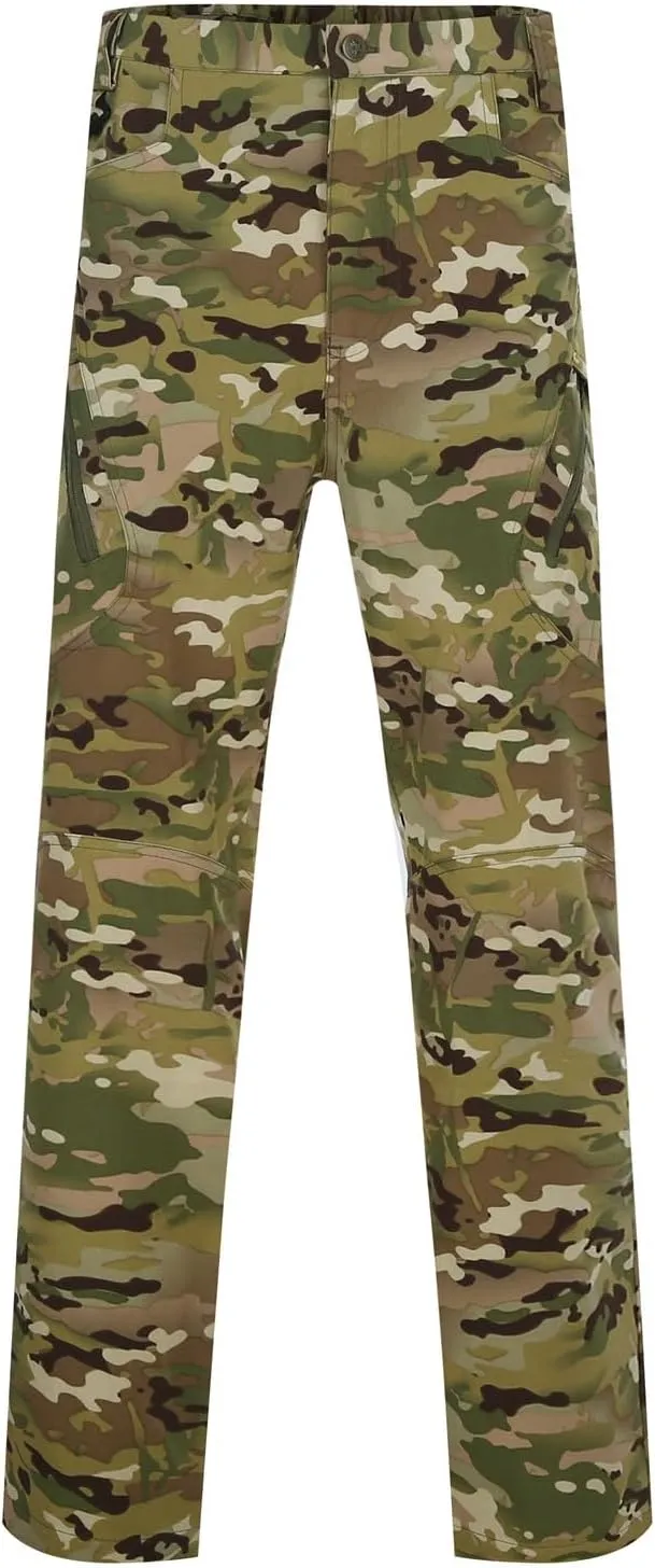 Mens Lightweight Cargo Tactical Pants Straight Leg Athletic Joggers Relaxed Fit Overalls Hiking Work Trousers