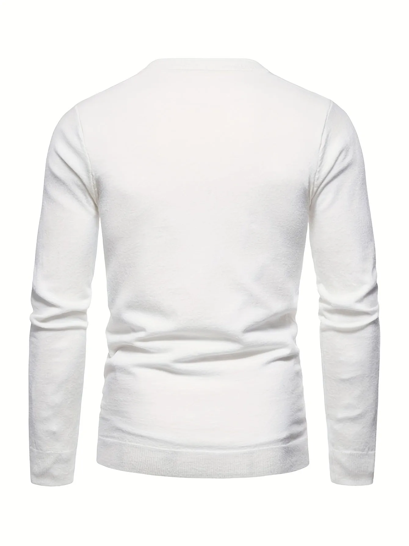 Men's Skinny Sweater with Paris Printed Design | Casual Pullover