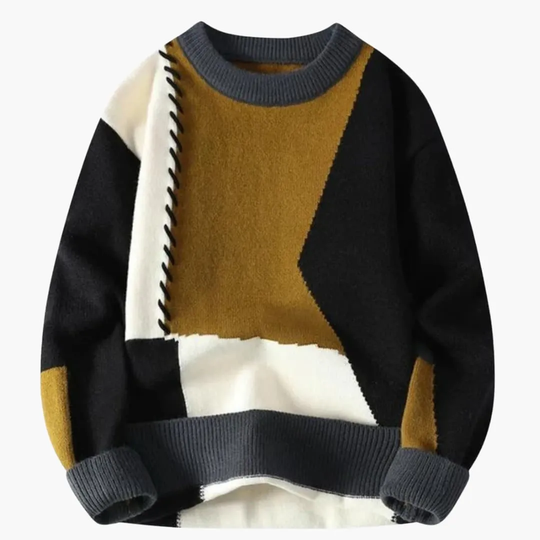 Mico  Patchwork Knit Sweater