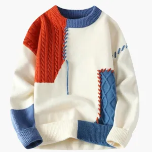 Mico  Patchwork Knit Sweater
