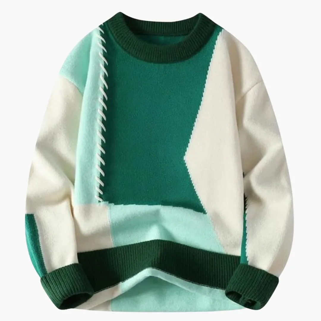 Mico  Patchwork Knit Sweater