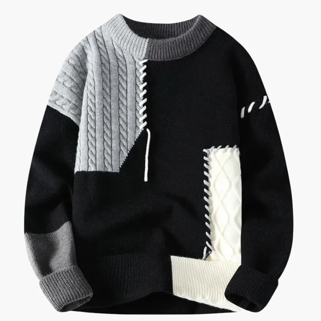 Mico  Patchwork Knit Sweater
