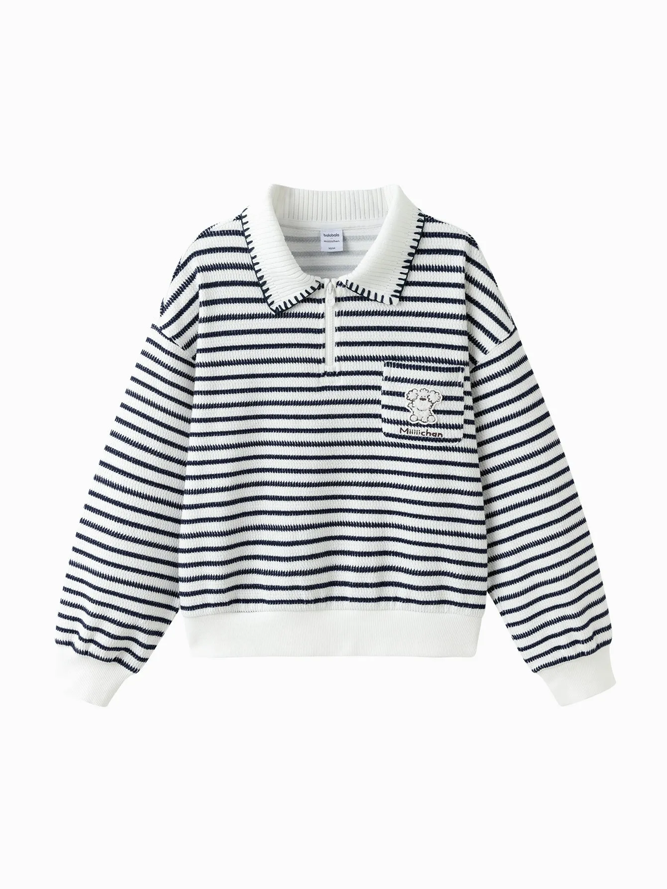 【miiiiichan collaboration】Sweater 2025 Spring Girl's Patchwork Collar Sweater