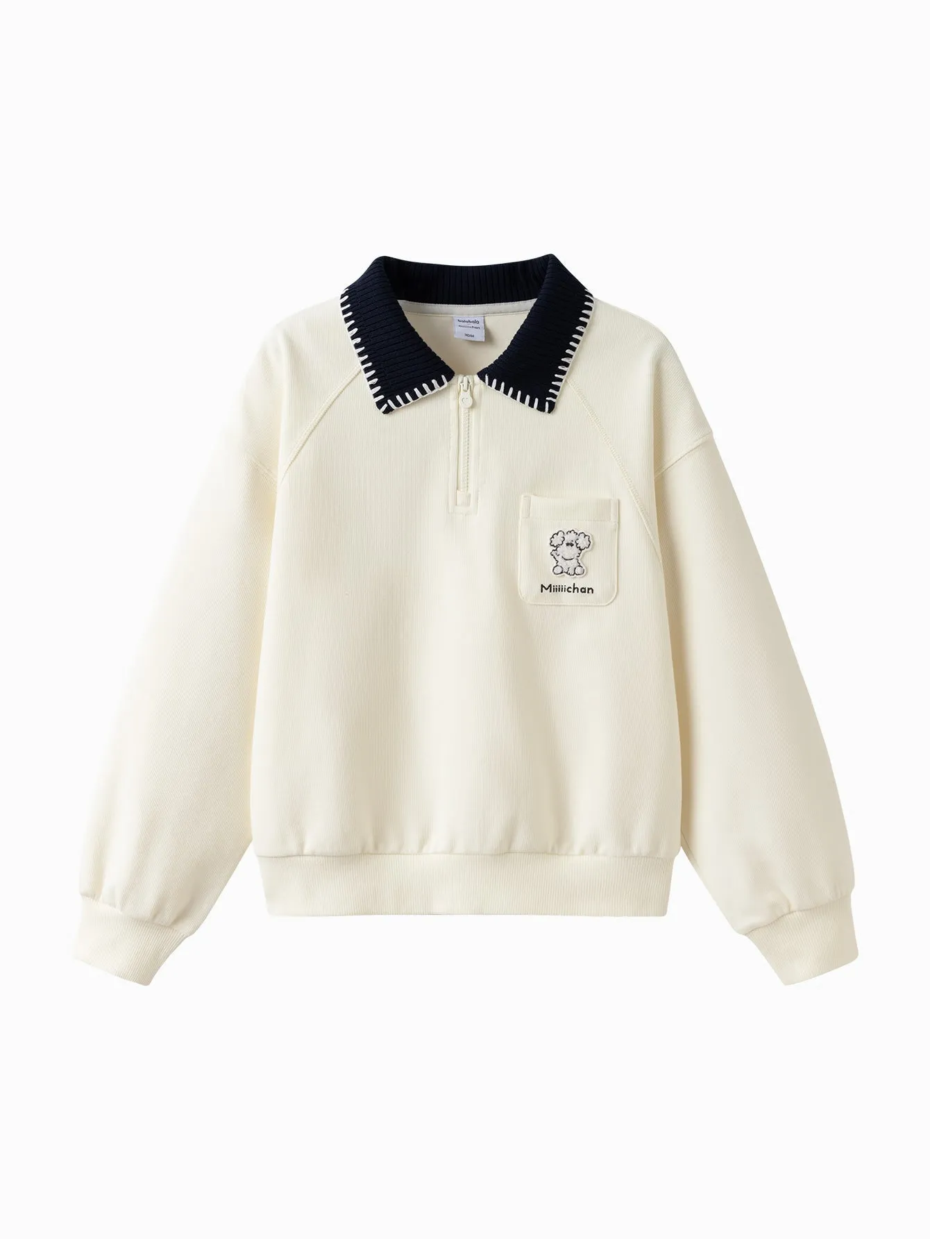 【miiiiichan collaboration】Sweater 2025 Spring Girl's Patchwork Collar Sweater