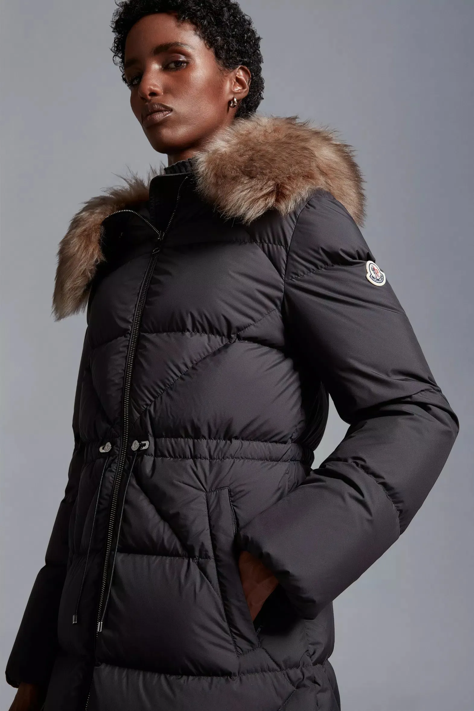 MONCLER BUSARD LONG DOWN JACKET BLACK