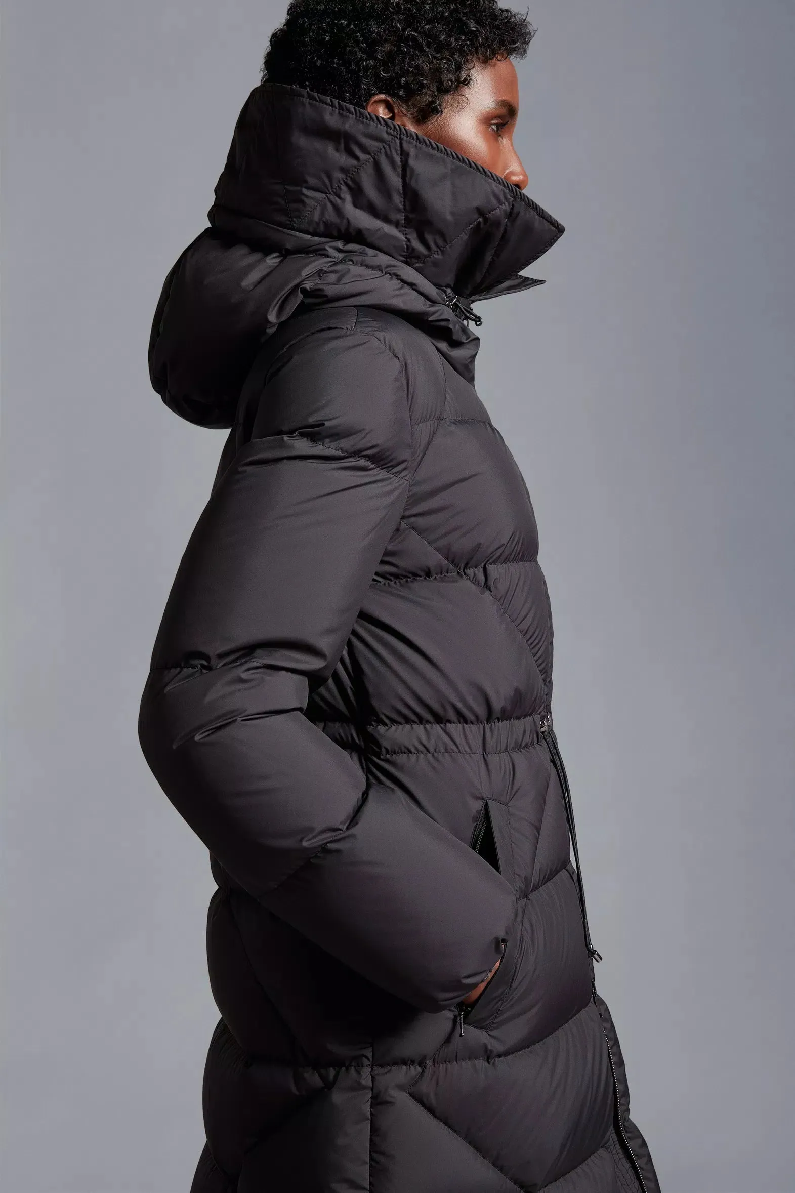 MONCLER BUSARD LONG DOWN JACKET BLACK