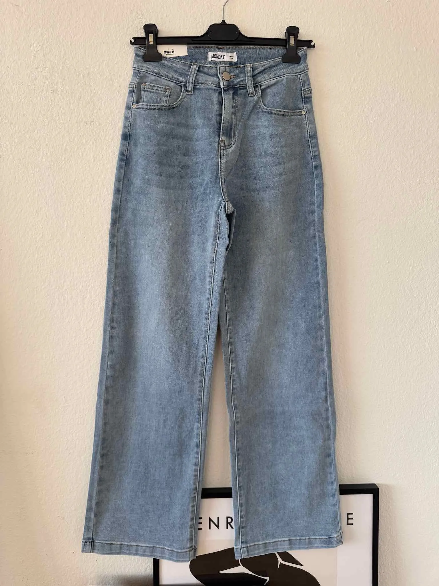 Monday Straight Leg Jeans - Light Blue