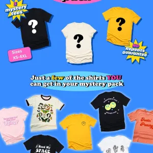 Mystery Tee Pack 3 Tees Only $33.00 QTY Limited  Grab It.