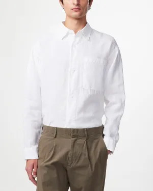 NN07 Adwin 5706 Linen LS Shirt in White