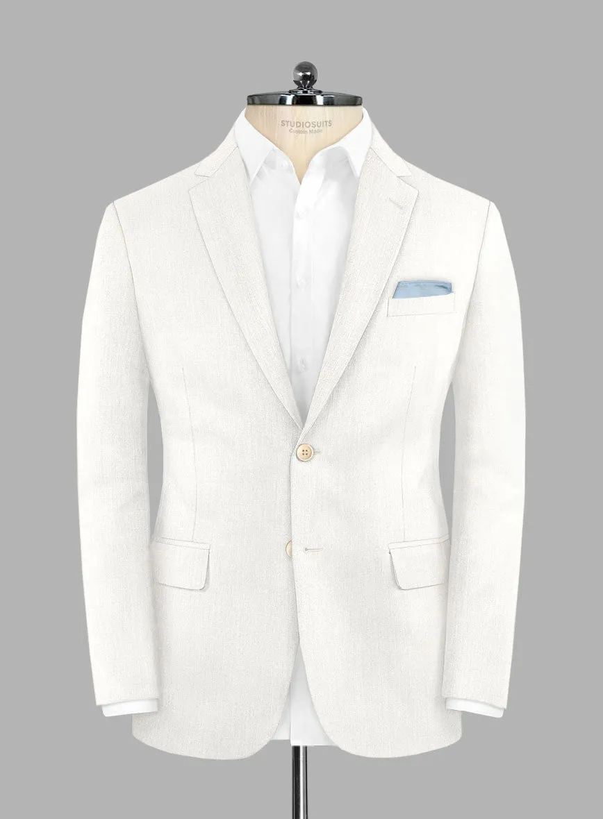 Noble Ivory Wool Silk Linen Jacket