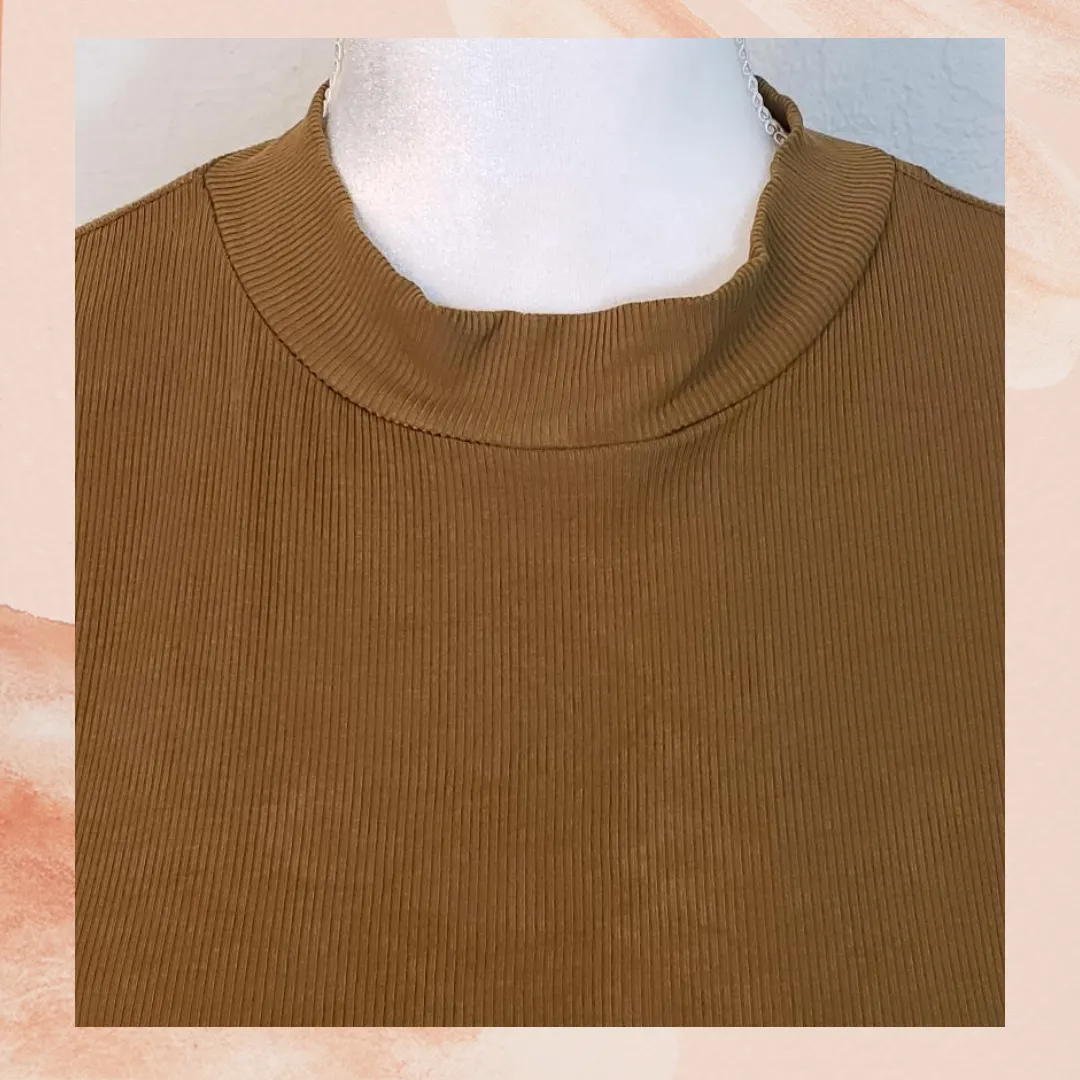 Olive Soft Ribbed Tee XXL