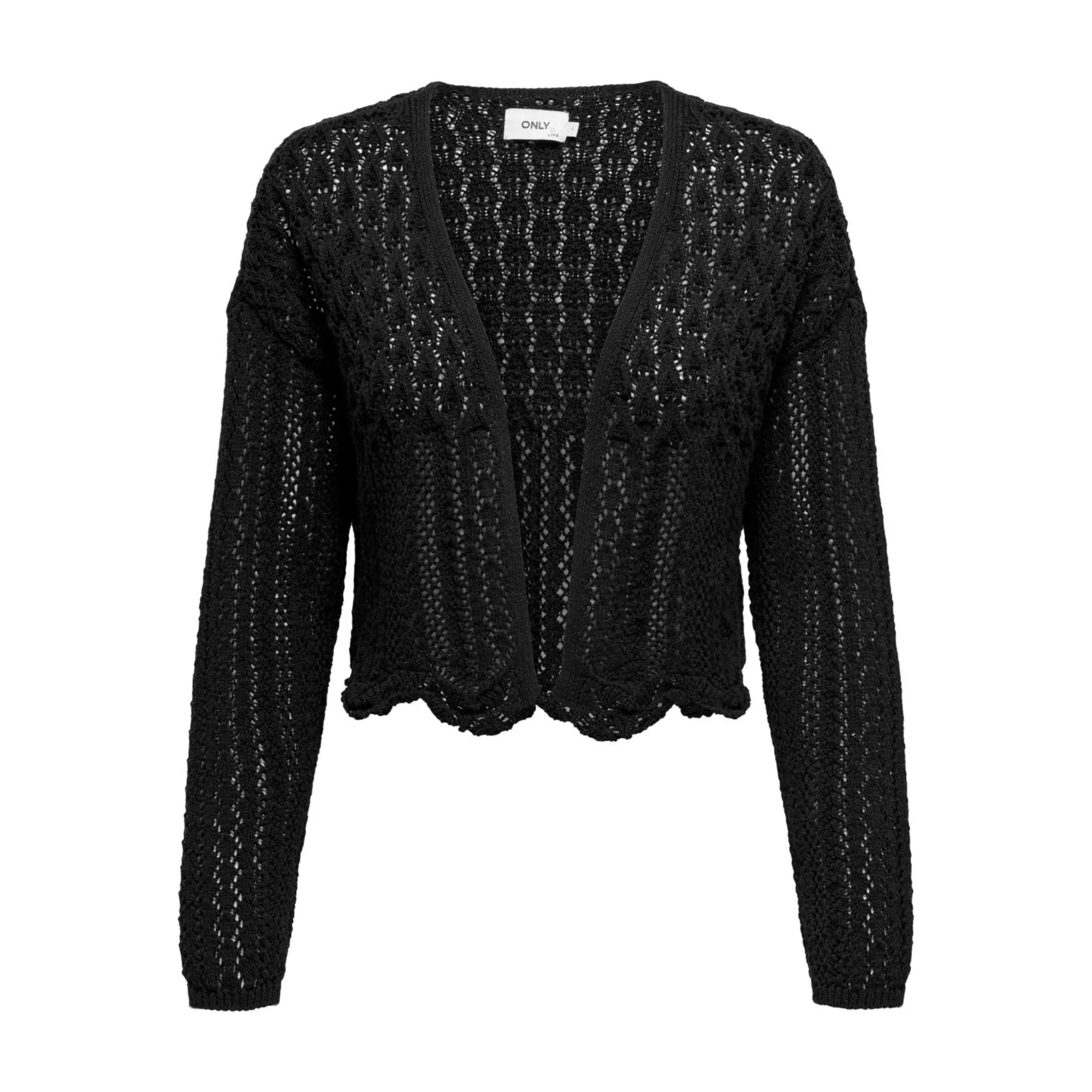 ONLY Cropped Knit Cardigan in Black