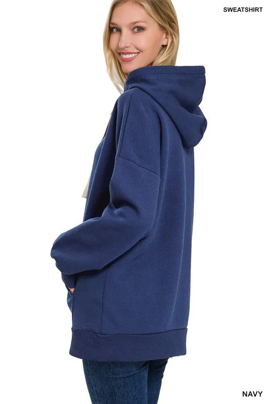 Oversized Hoodie Longline Sweatshirt-SHIPS DIRECTLY TO YOU!
