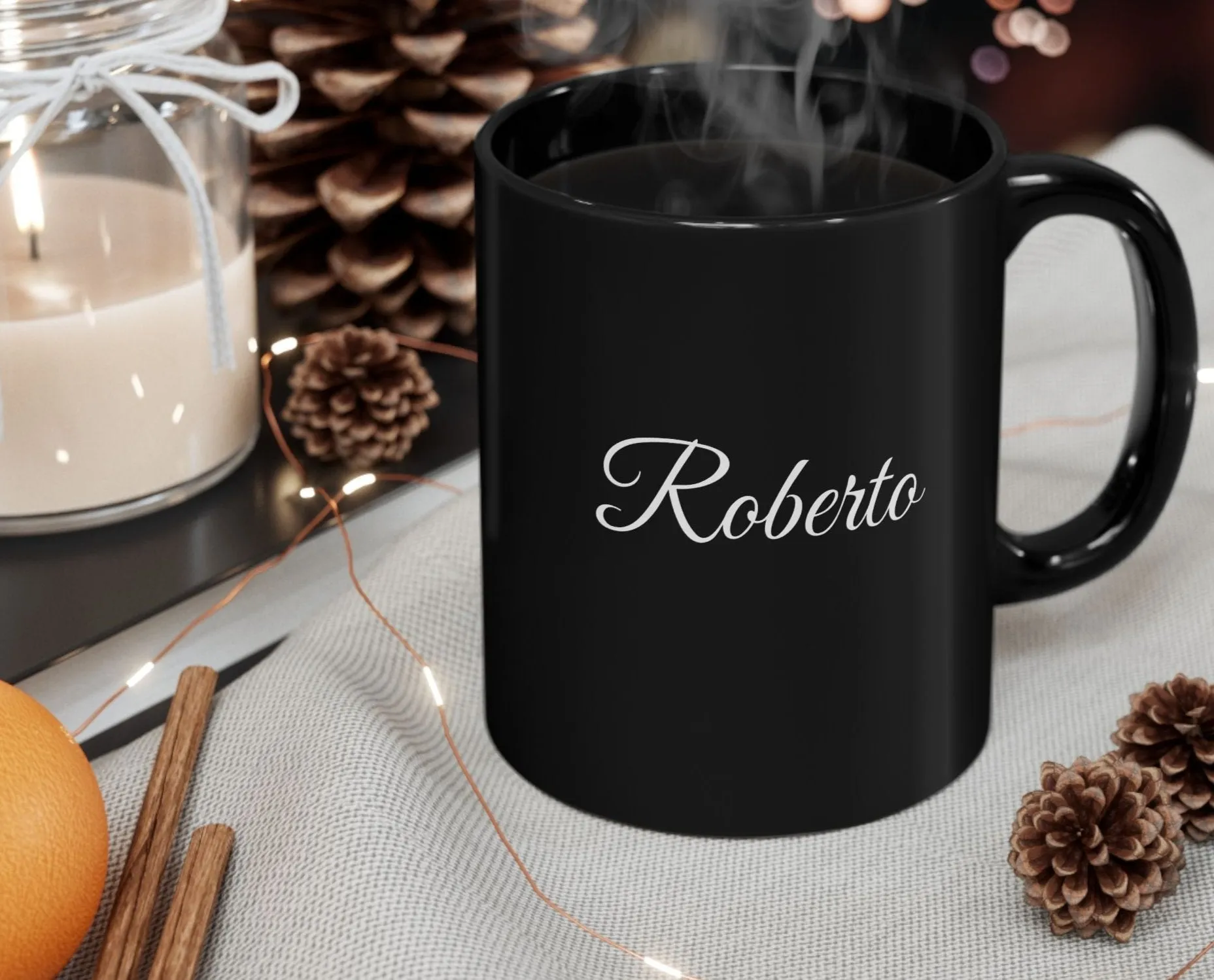 Personalized "100 % Boricua" Sports-car Black Mug 11oz -Puerto Rico flag -