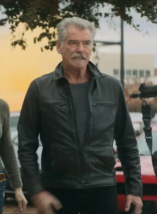 PIERCE BROSNAN THE OUT LAWS LEATHER JACKET