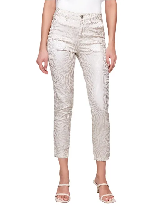 PRINTED COTTON BEIGE ZEBRA PANT