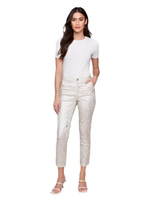 PRINTED COTTON BEIGE ZEBRA PANT