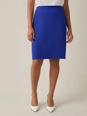 Pull-On Knee-Length Skirt, Royal Signature