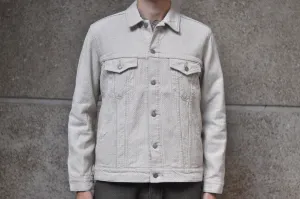 Pure Blue Japan 12.5oz "Double-Warps" Sashiko Type 3 Jacket (Ivory X Beige)