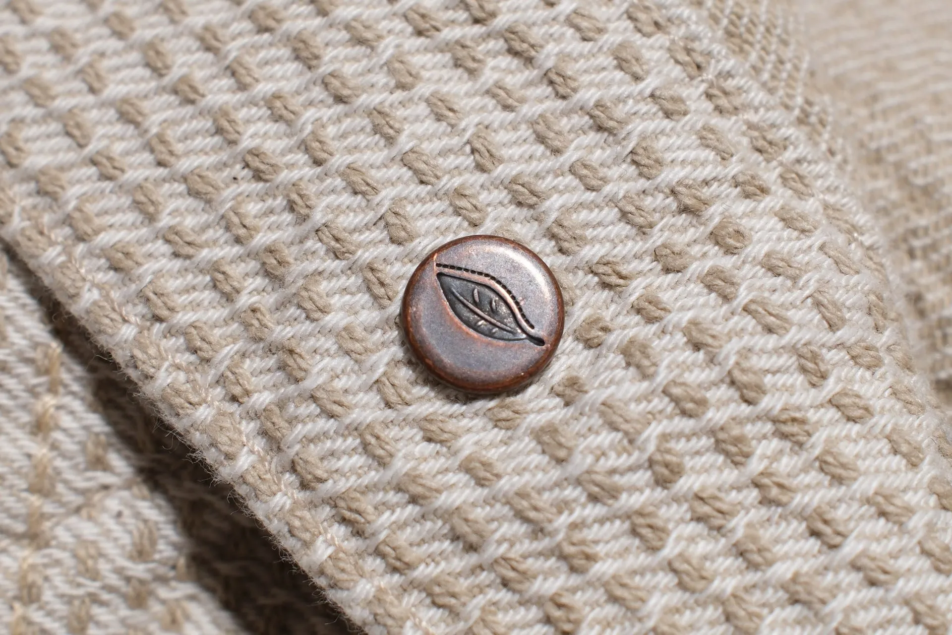 Pure Blue Japan 12.5oz "Double-Warps" Sashiko Type 3 Jacket (Ivory X Beige)