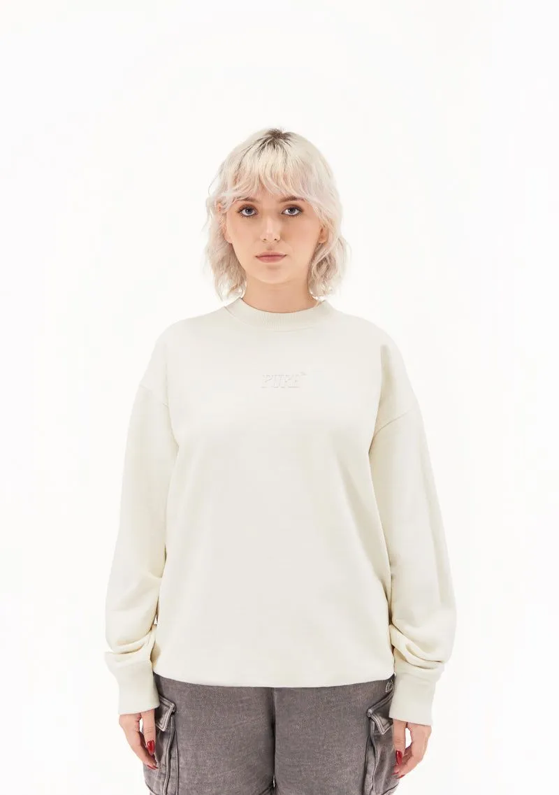 Pure Cream Plain Sweater