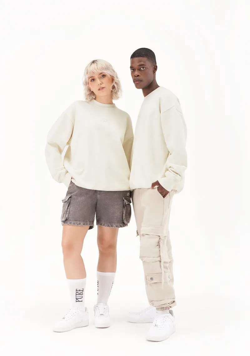 Pure Cream Plain Sweater