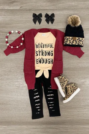 "I am... Beautiful, Strong, Enough" Legging Set