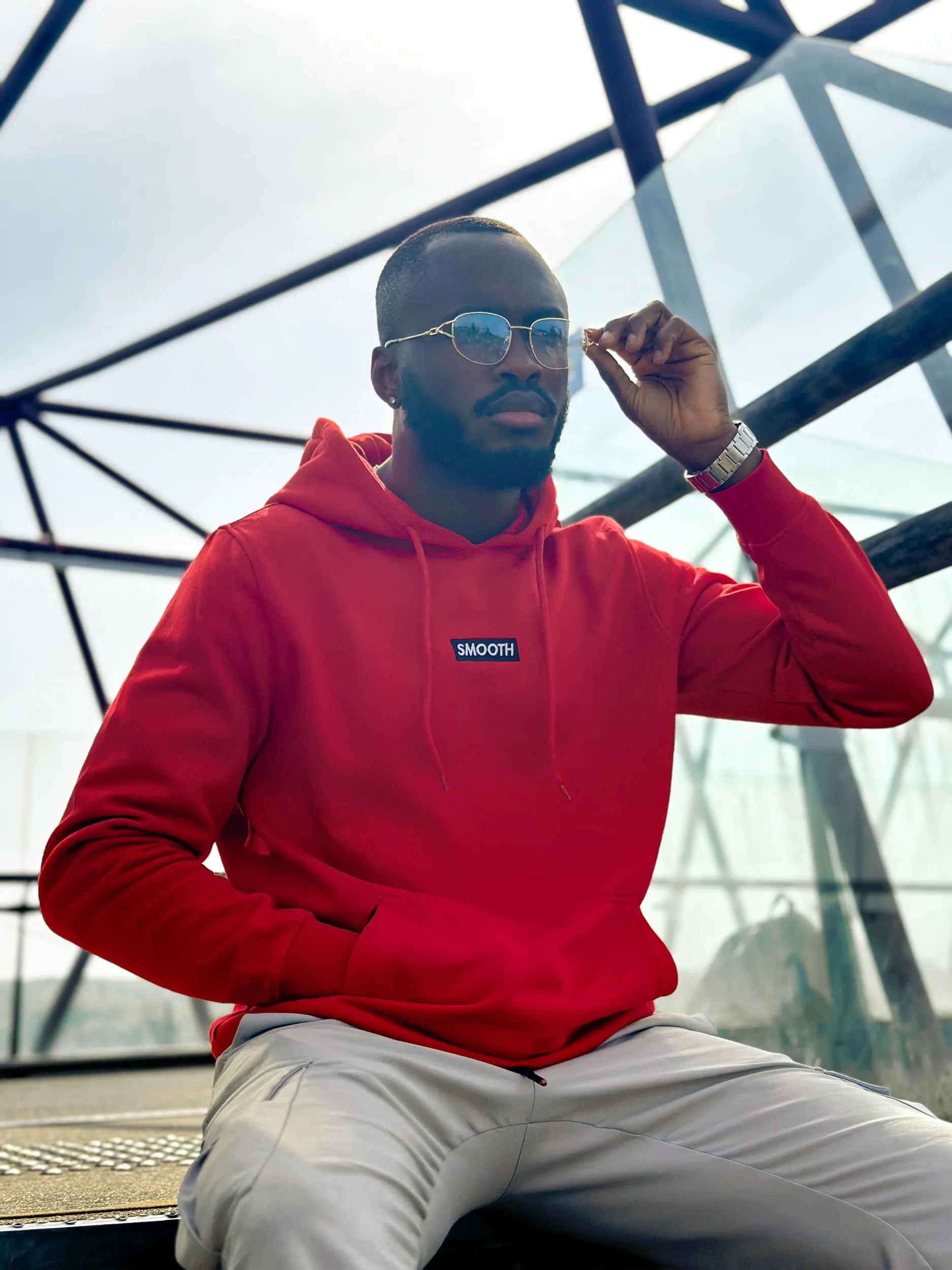 Red Hoodie / Black Box Men