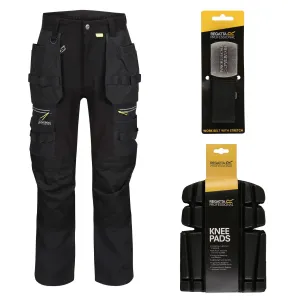 Regatta Professional Special Offer Pack - Mens Infiltrate Softshell Stretch Trousers   Belt   Knee Pads