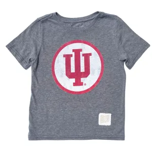 Retro Brand - Indiana IU Logo Tee in Heather Grey