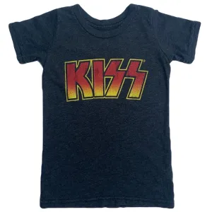 Retro Brand - Kids' KISS Tee in Heather Black