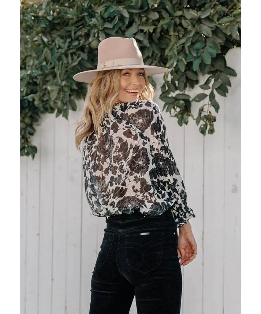 Spring Fever Floral Button Front Blouse
