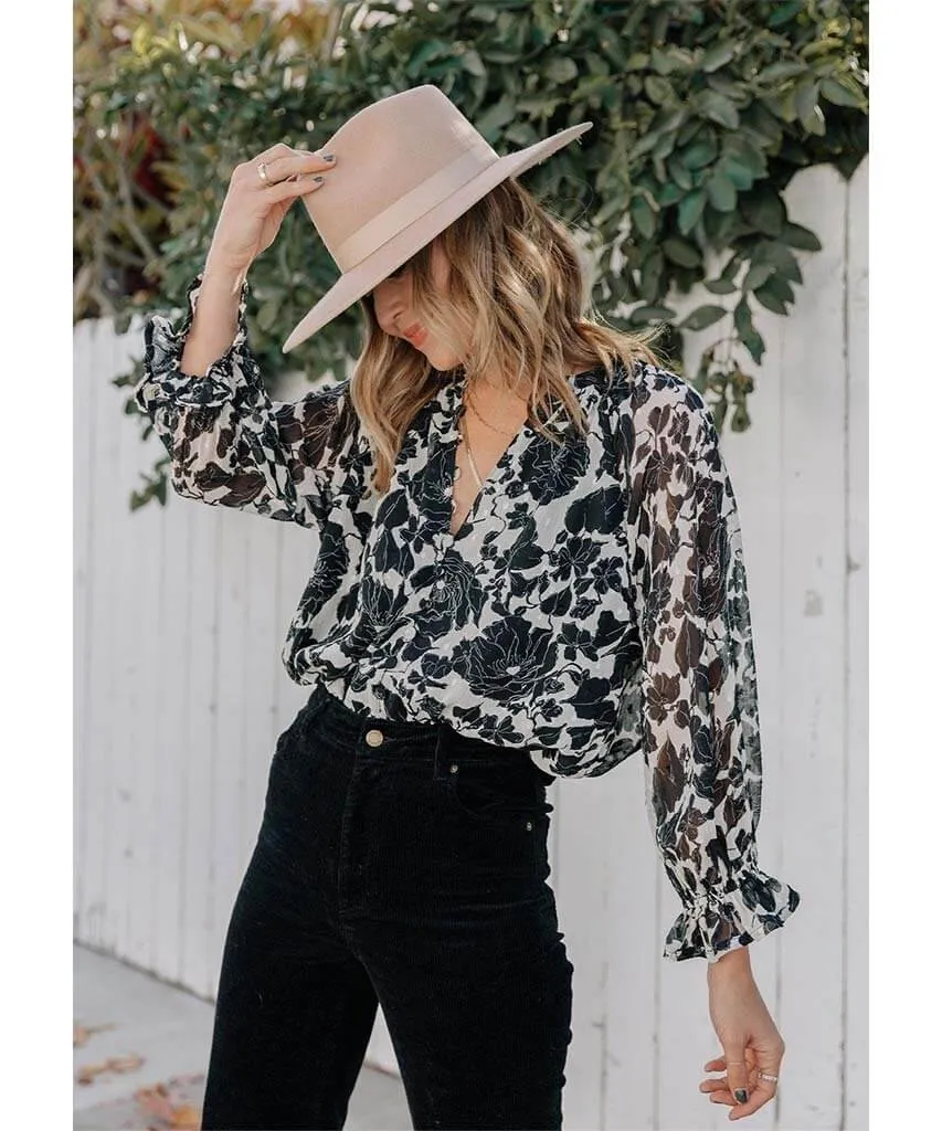 Spring Fever Floral Button Front Blouse