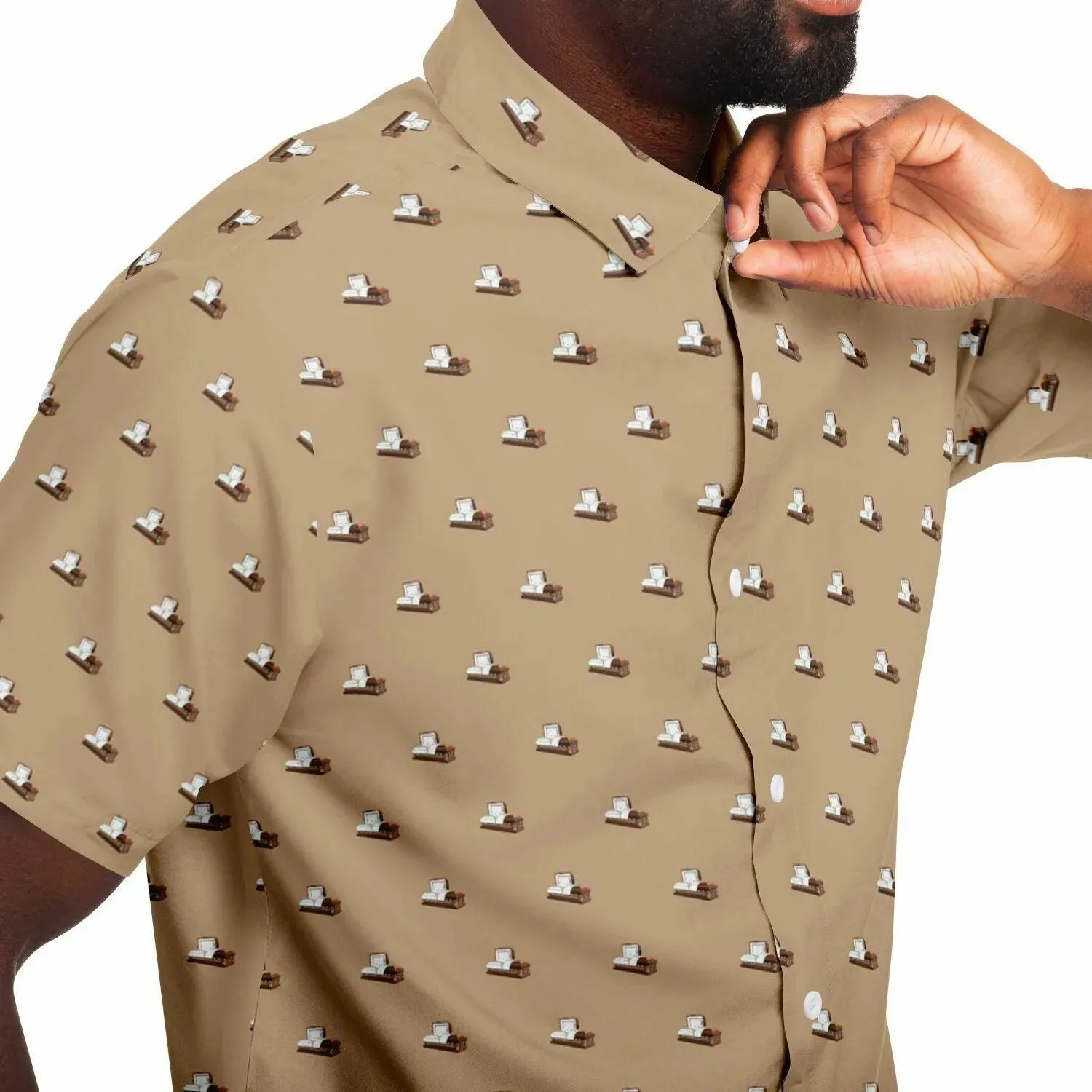 Subtle-Tee Brown Casket on Light Brown