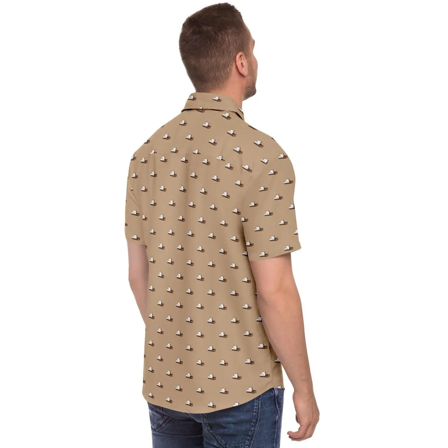 Subtle-Tee Brown Casket on Light Brown