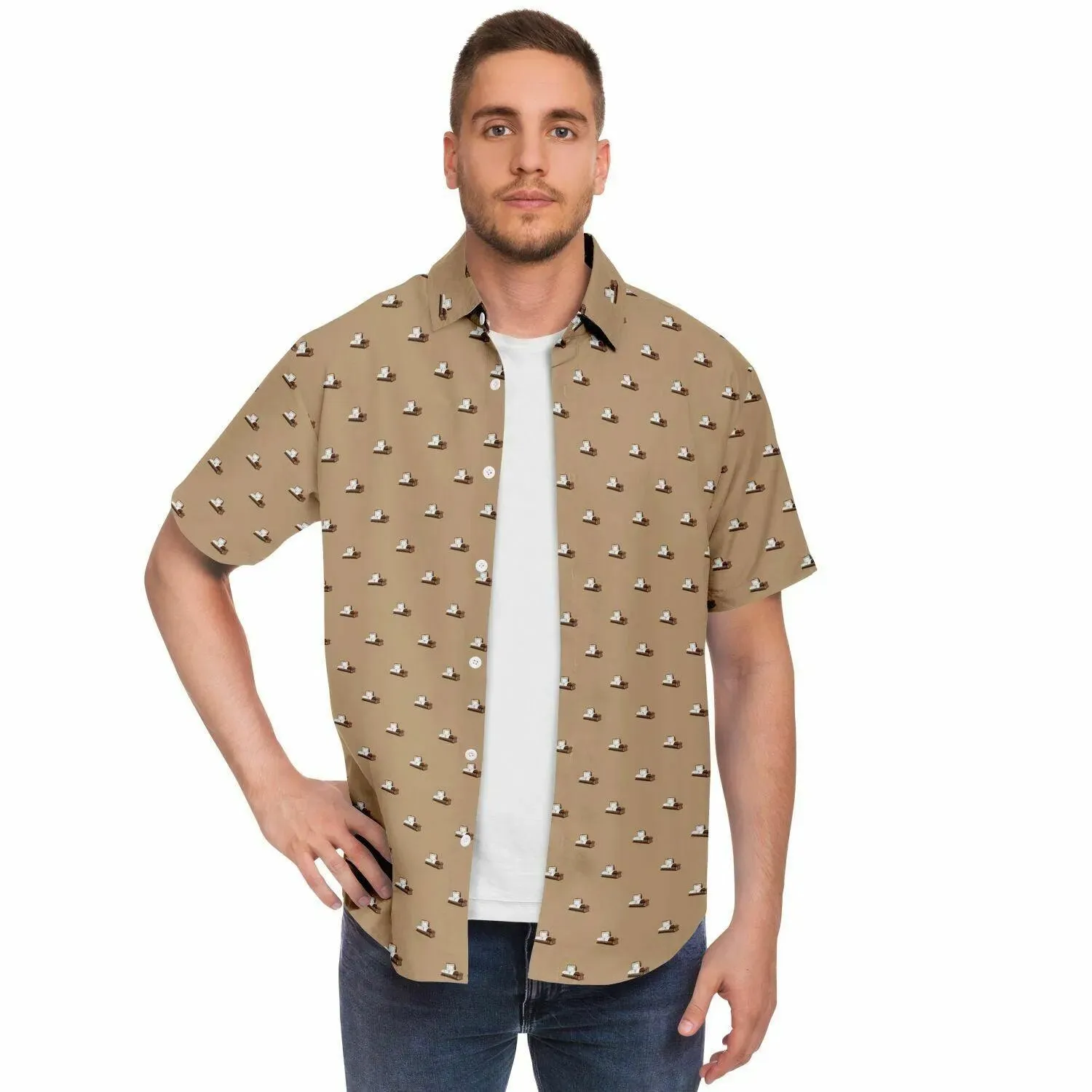 Subtle-Tee Brown Casket on Light Brown