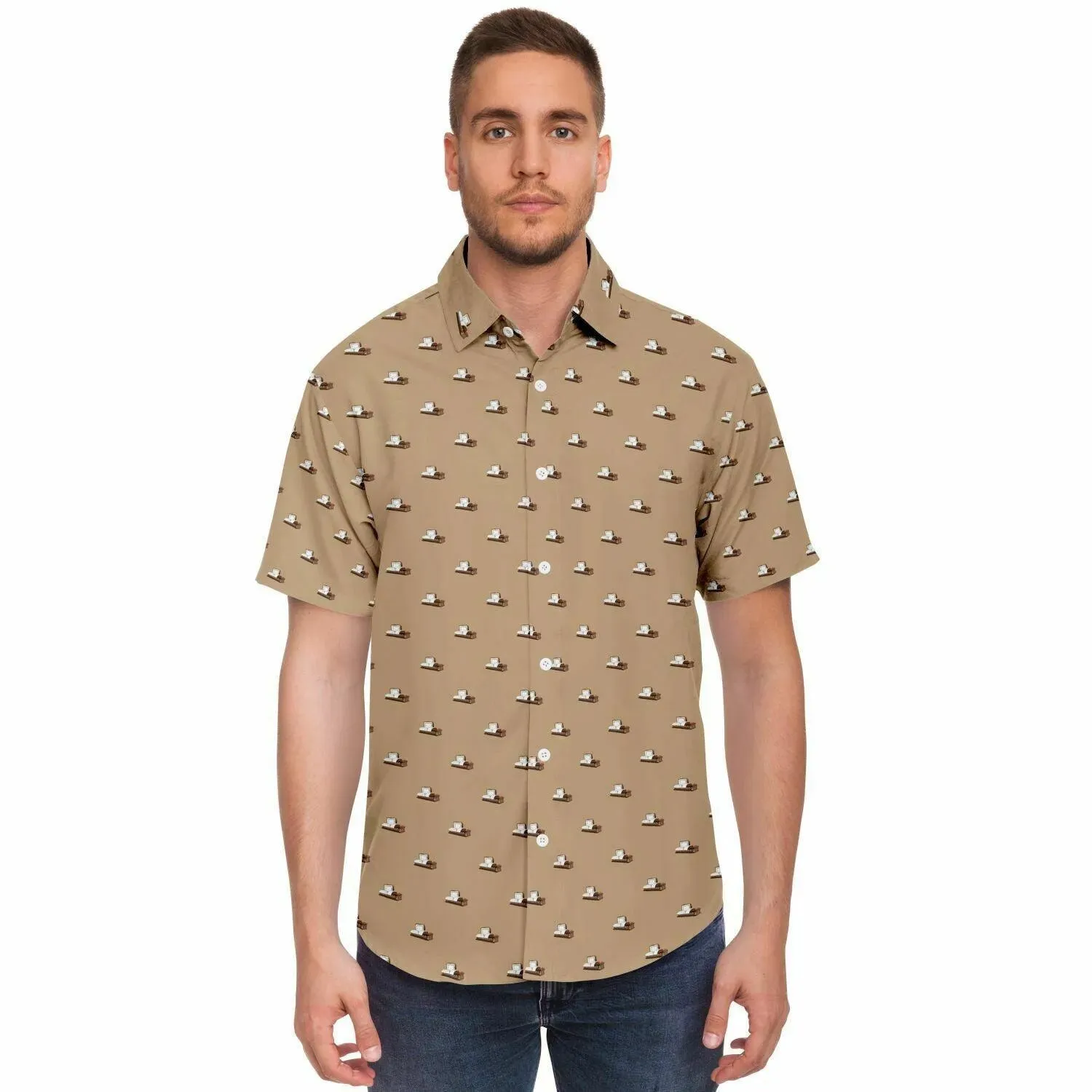 Subtle-Tee Brown Casket on Light Brown